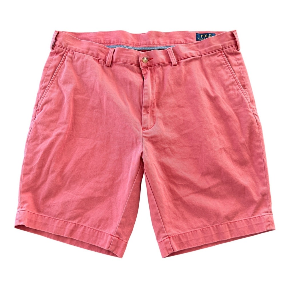 Ralph Lauren Classic Fit Chino Shorts Mens 38 Pink Preppy Summer Coastal Casual